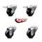 Service Caster 3 Inch Soft Rubber Swivel Bolt Hole Caster Set with 2 Total Lock Brake SCC SCC-BHTTL20S314-SRS-2-S-2 - alternate 1